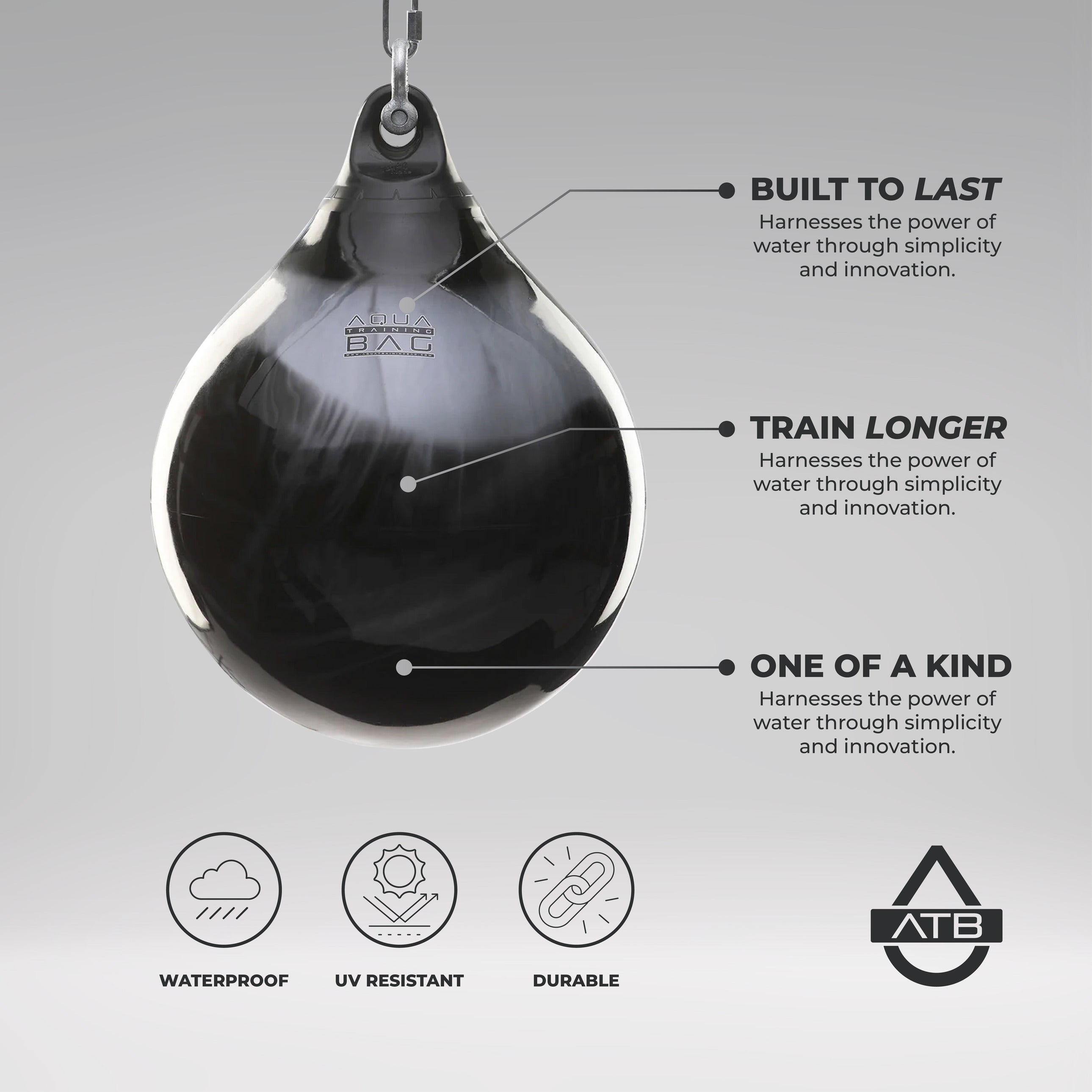 21 190lb. Aqua Punching Bag Black Eye Water Filled Heavy Bag Aqua Training Bag