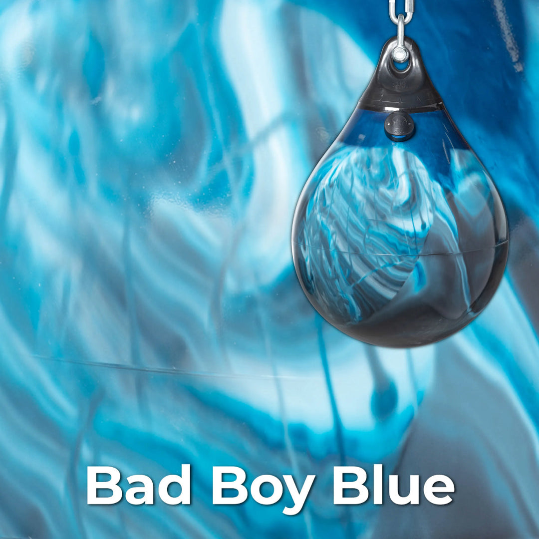 Saco de boxeo Aqua de 15" y 75 lb - Bad Boy Blue 